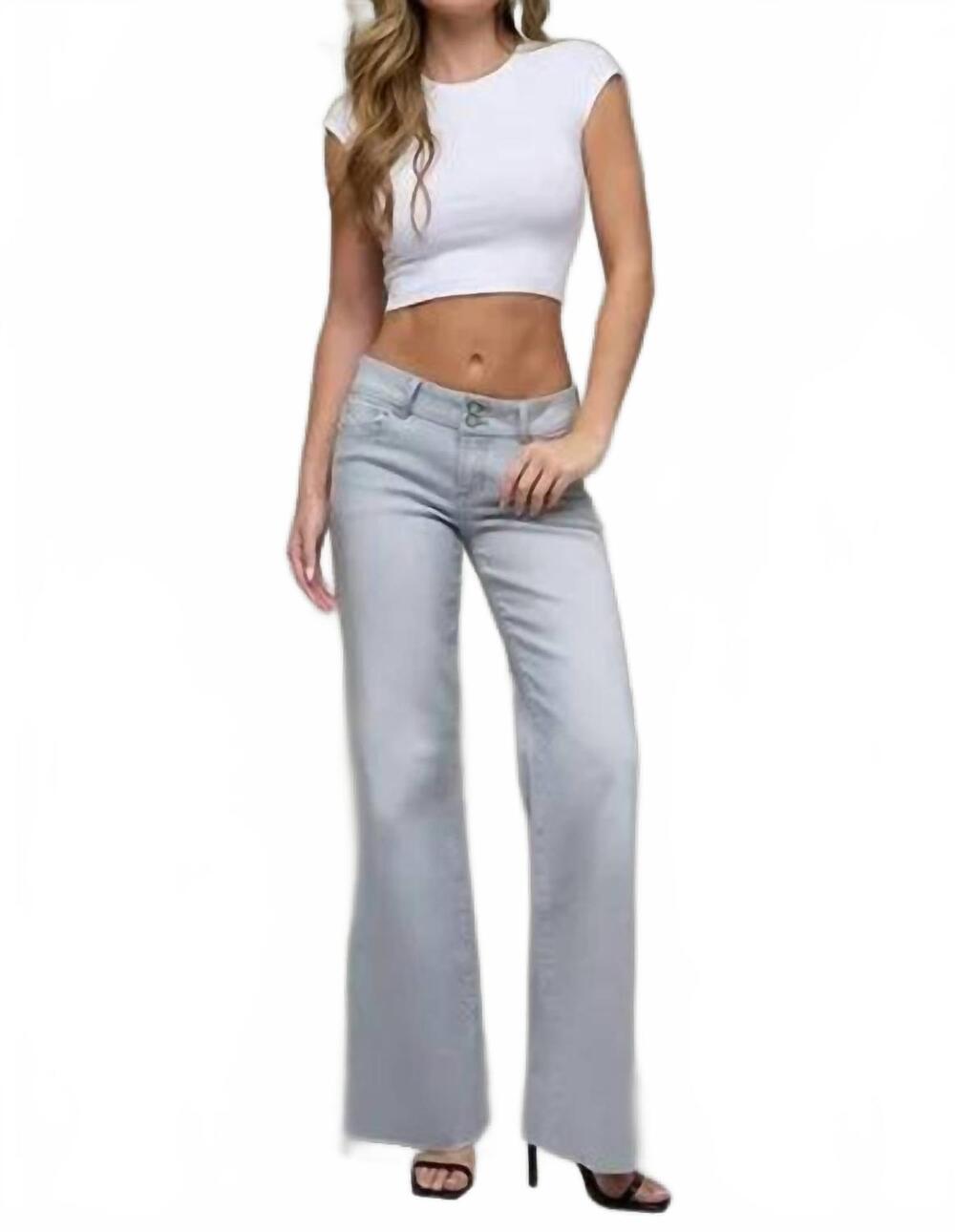 NEW HIDDEN happi flare jeans in light grey